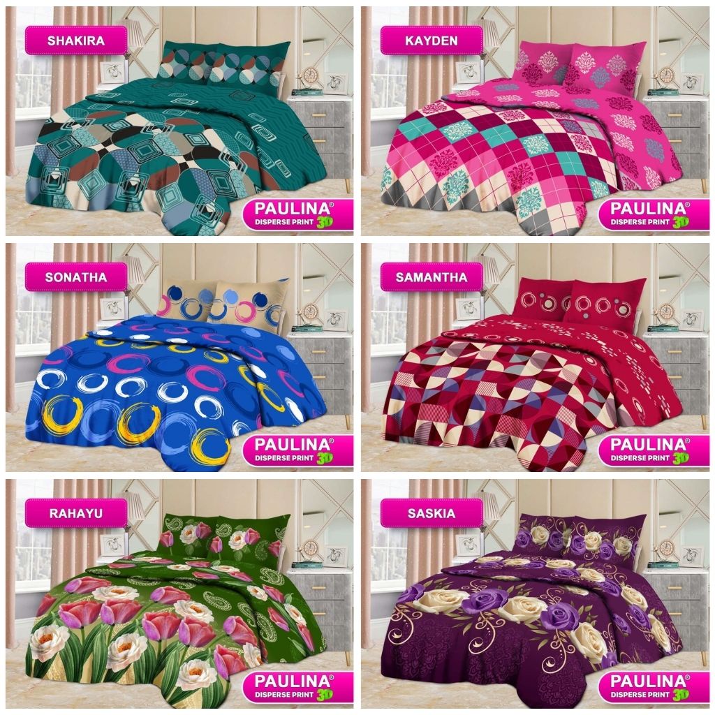 RC Bonita Emilia / Paulina Sprei King Size 180x200 cm Seprai Motif Terbaru