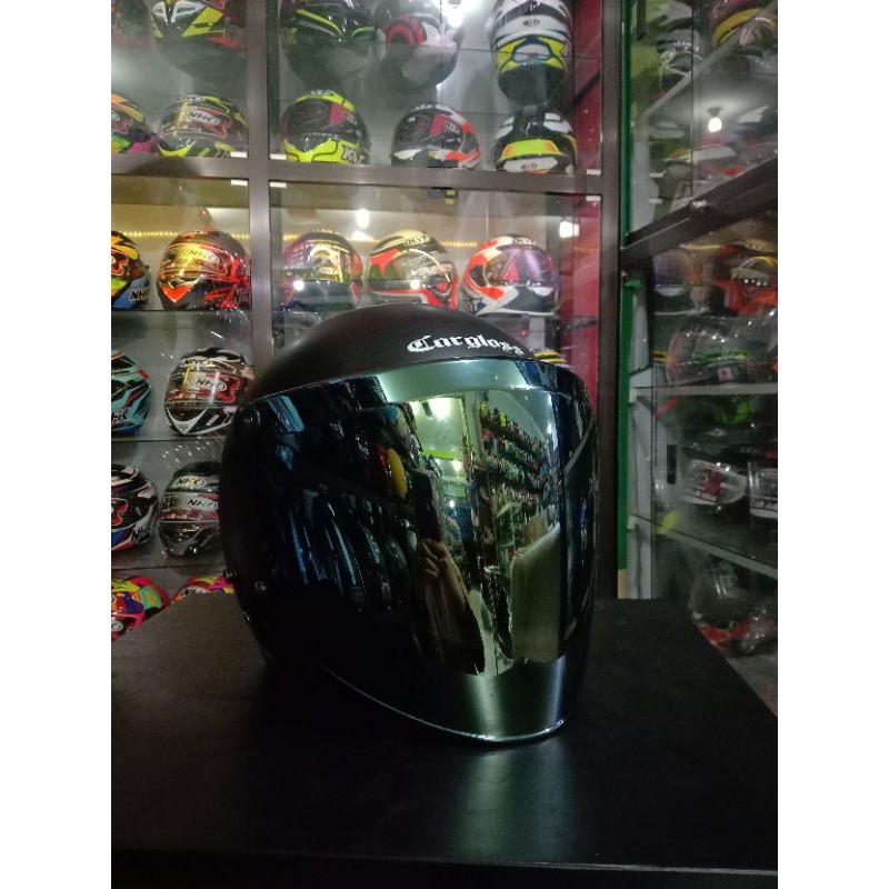 Flat Visor Iridium Gold & Silver Helm Bogo