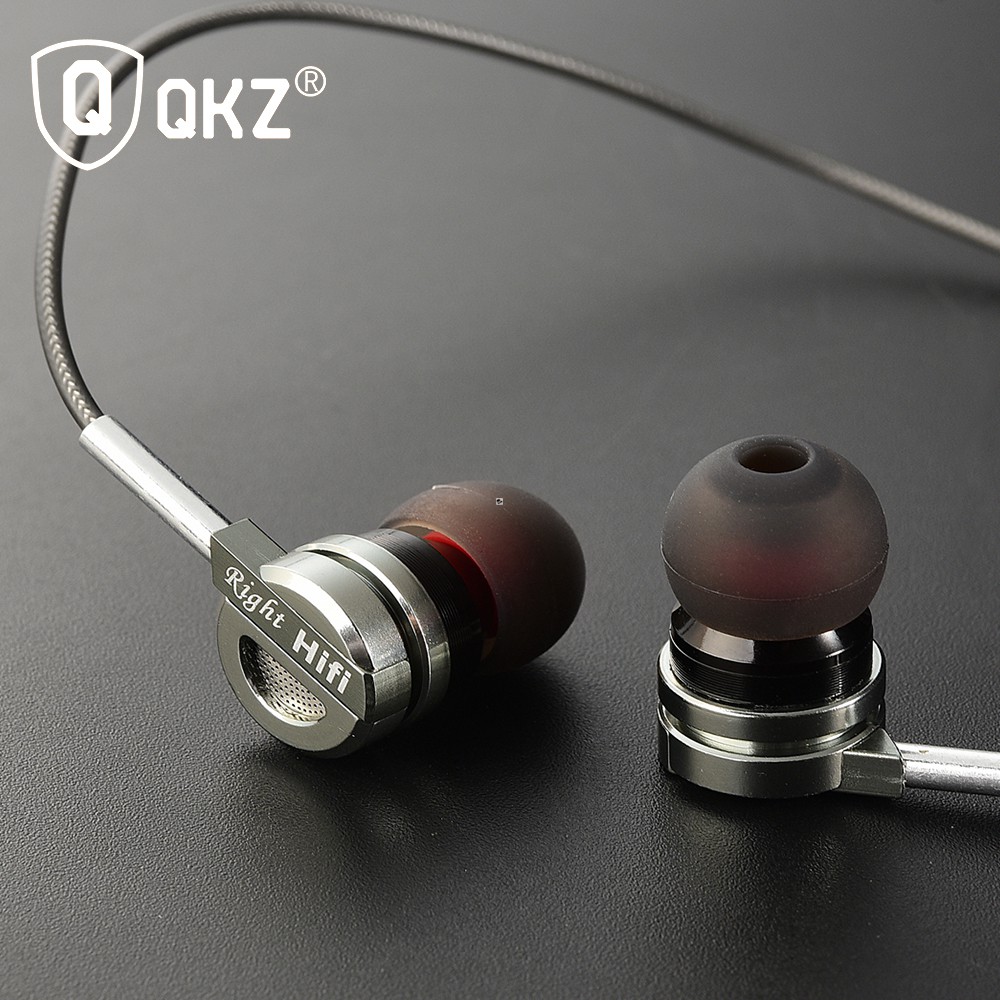 Earphone QKZ Bass Metal dengan Microphone QKZ-DM9 - Silver GARANSI