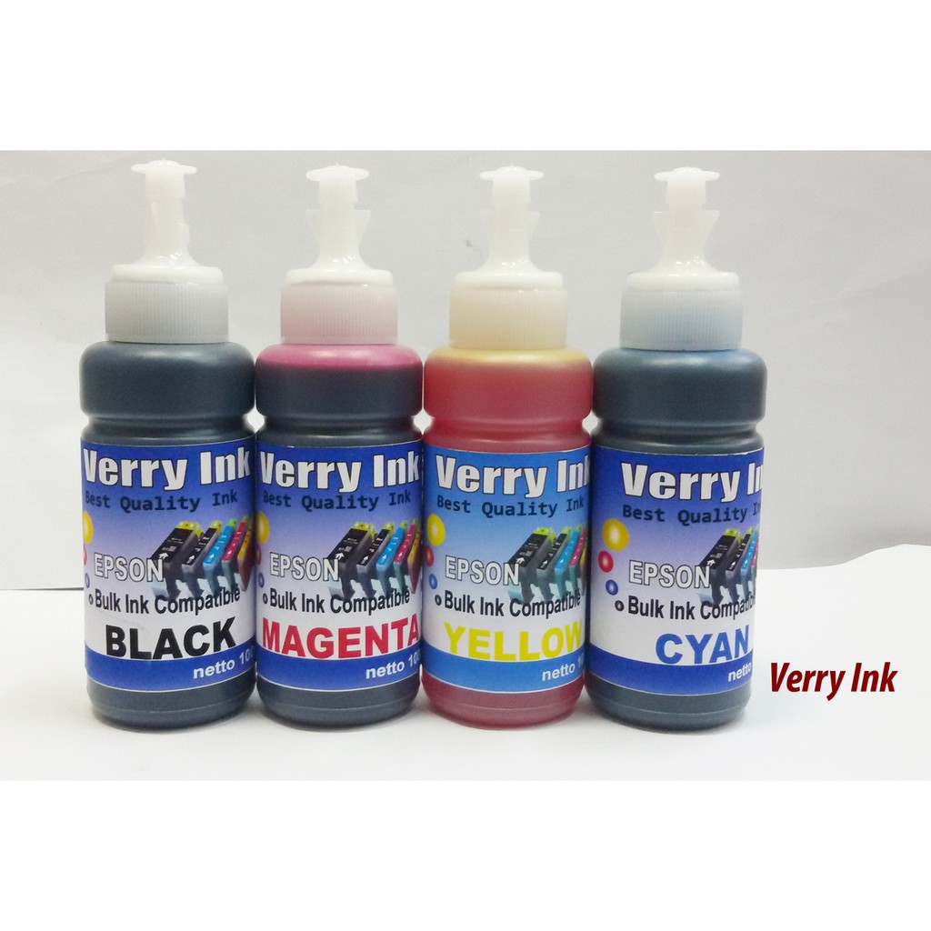 Tinta Epson isi ulang 100ml(Satu Paket) 4 warna