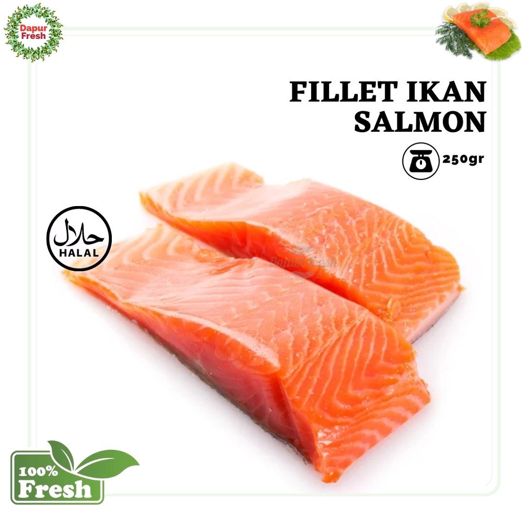 Jual Fillet Ikan Salmon Premium DapurFresh 240250 Gram Shopee Indonesia