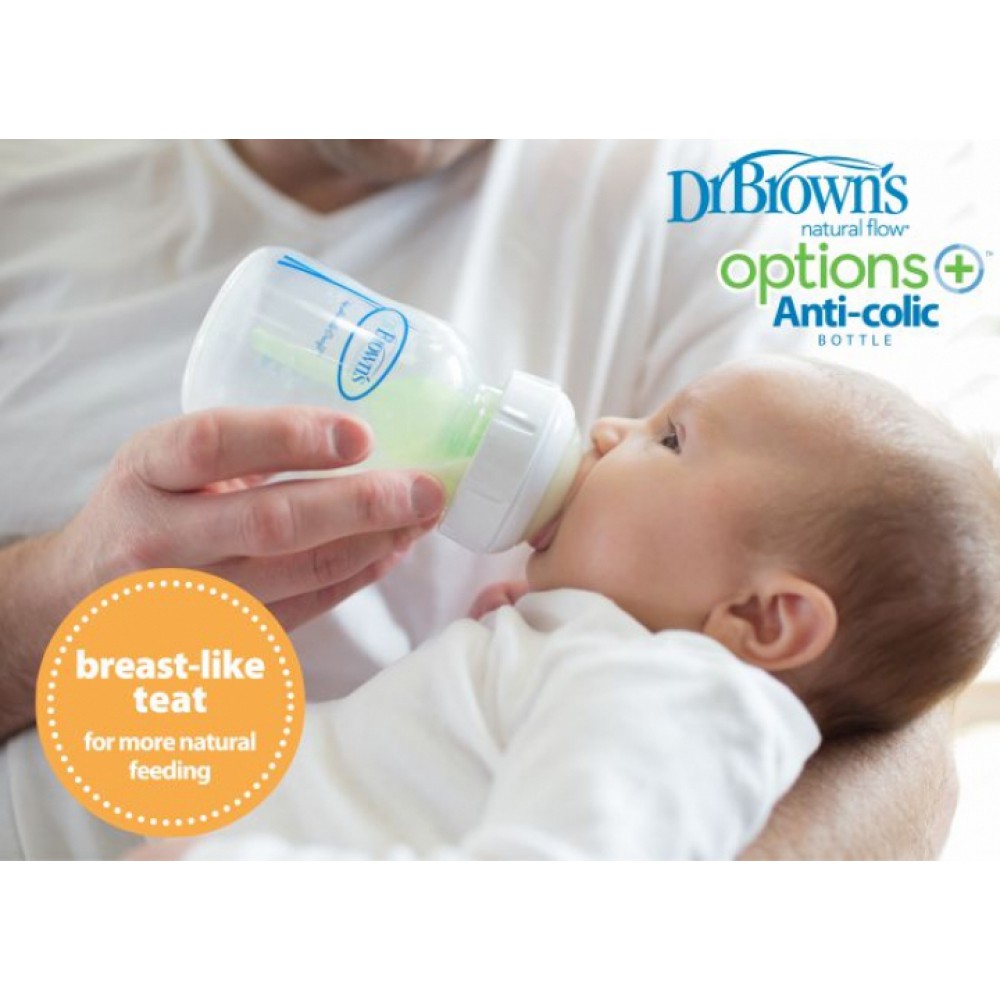 Dr Brown's - OPTIONS PLUS Wide Neck Bottle PP 270ml x 1 BLUE