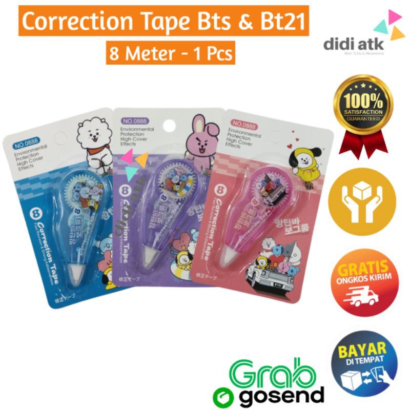 

Correction Tape BT21 Tipek Kertas Bts 1 Pcs