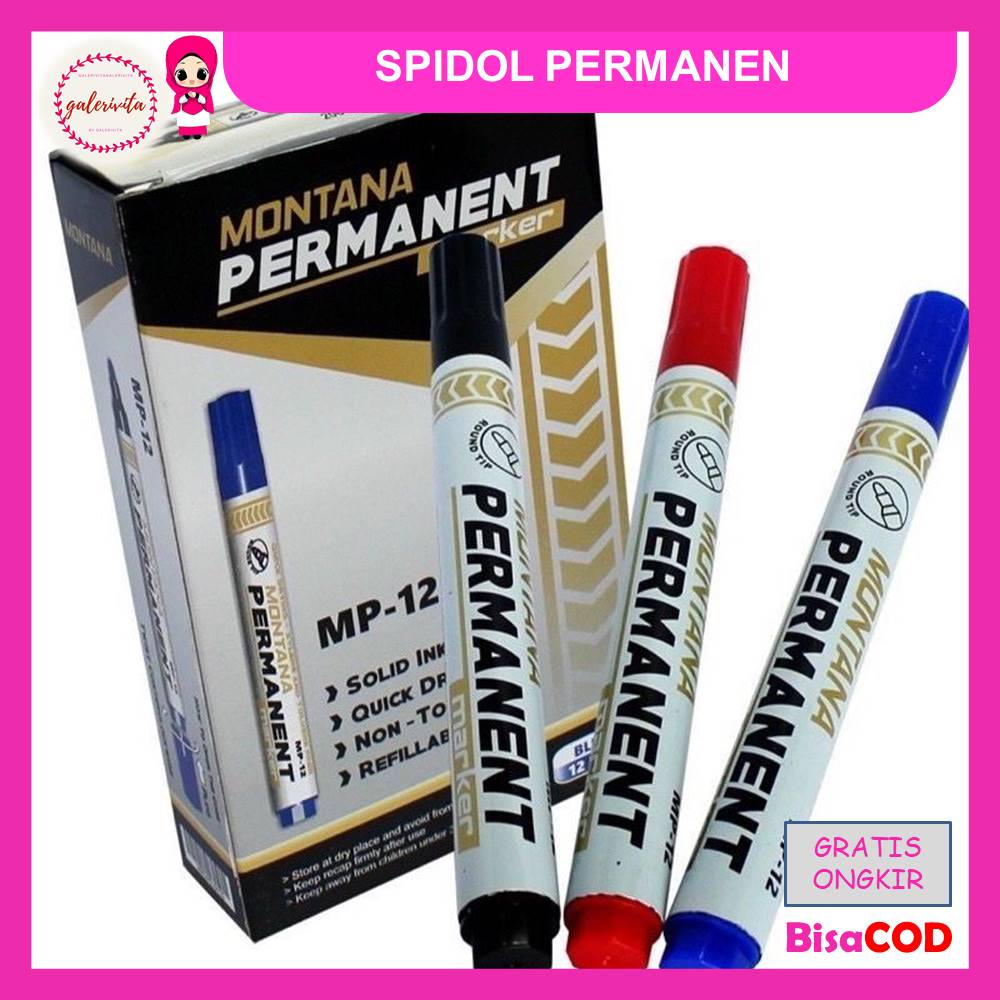 

Spidol Permenan / Permanent Maker Merk Valencia / Spidol Permanen Valencia