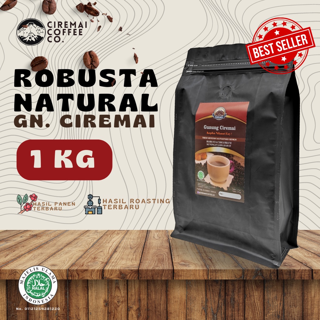 

Kopi Robusta Natural Gunung Ciremai 1 Kg