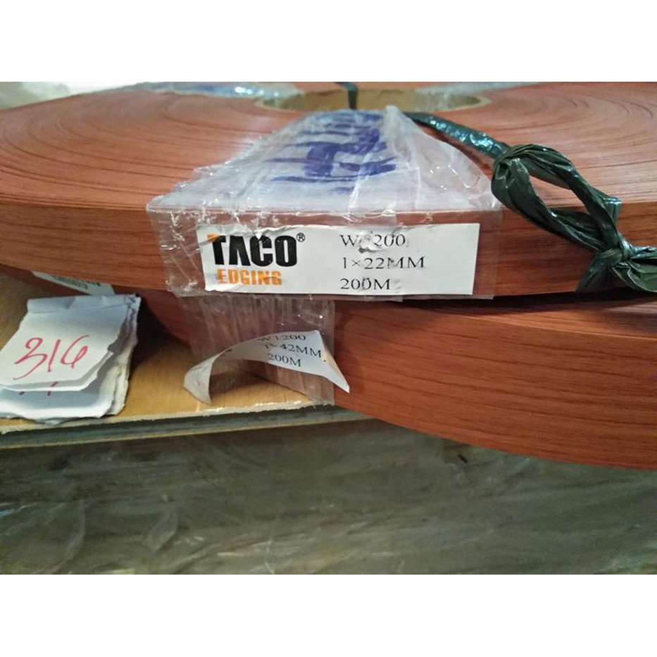 Promo taco list edging 1 x 4 cm urat kayu pelapis pinggir HPL permeter Limited