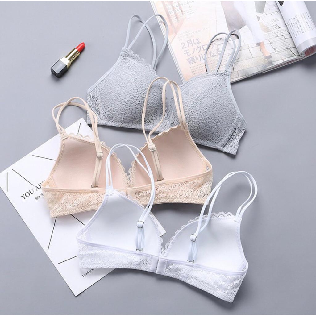 ❤ MIMI ❤ Bra BH Push-Up Jepang Sexy One-Piece Tanpa Kawat Bahan Wanita Murah