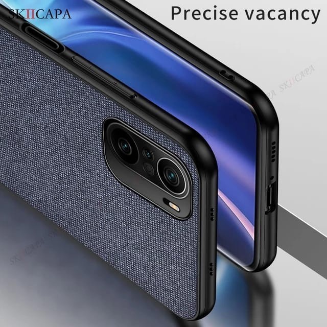 OPPO RENO 6 4G/5G COVER FABRIC DENIM CASE SOFTCASE SILIKON SOFT CASE - Hitam