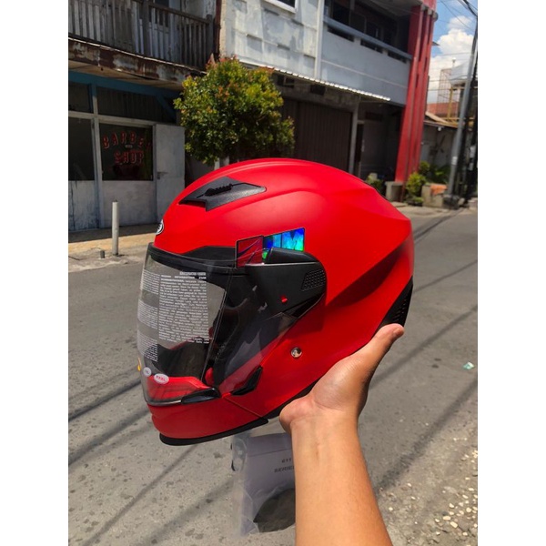 Zeus 611c MATT RED Helm Harian Touring  Adventure Merah Doff