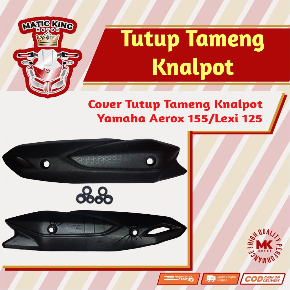 Tutup Cover Tameng Knalpot Yamaha Aerox Lexi 125  155 Old New Maticking