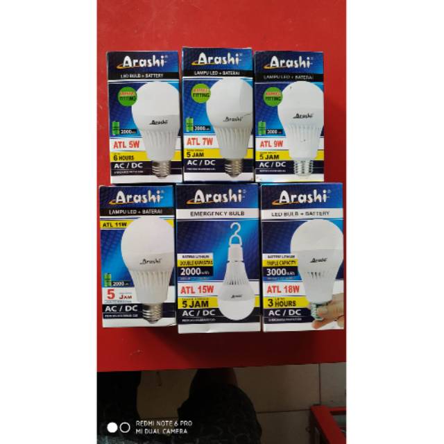 Lampu led emergency ARASHI 5-15WATT