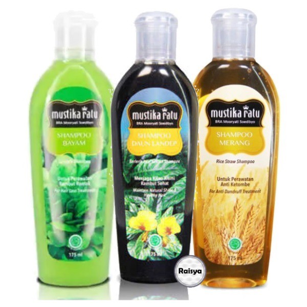 Mustika Ratu Shampoo 175mL Bayam / Daun Landep / Merang
