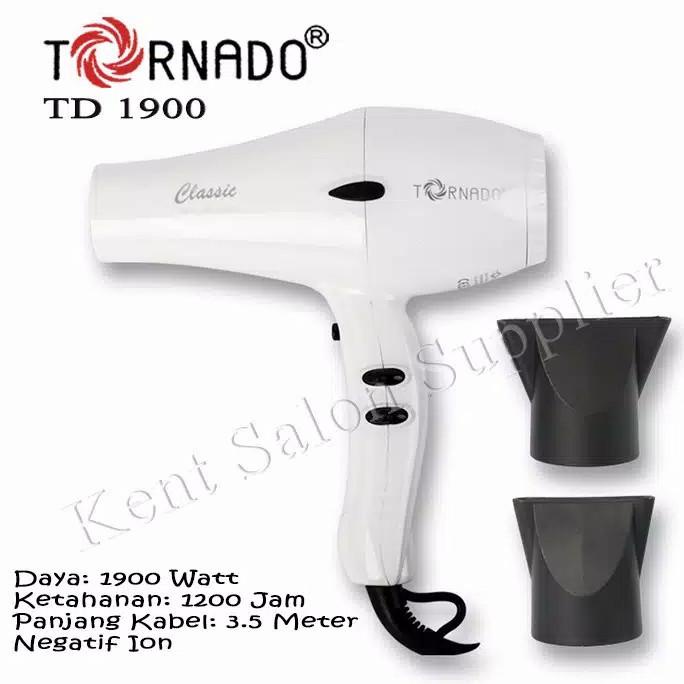 Hairdryer Tornado TD 1900 ION White selalu ada