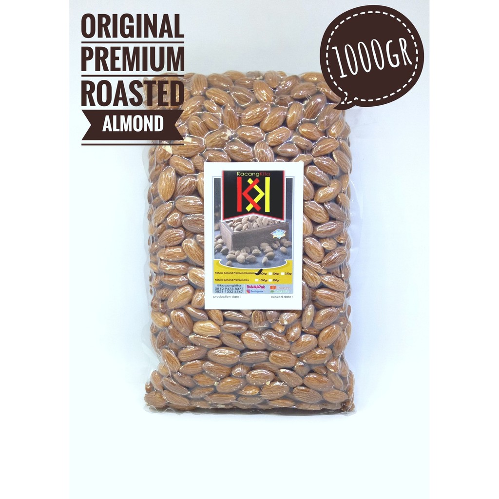 

Kacang Almond Panggang Premium 1000gr