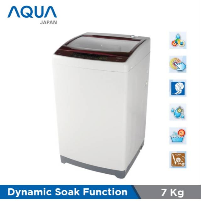 AQUA Mesin Cuci Top Loading 7Kg AQW 78DD (Ada tambahan ongkir)