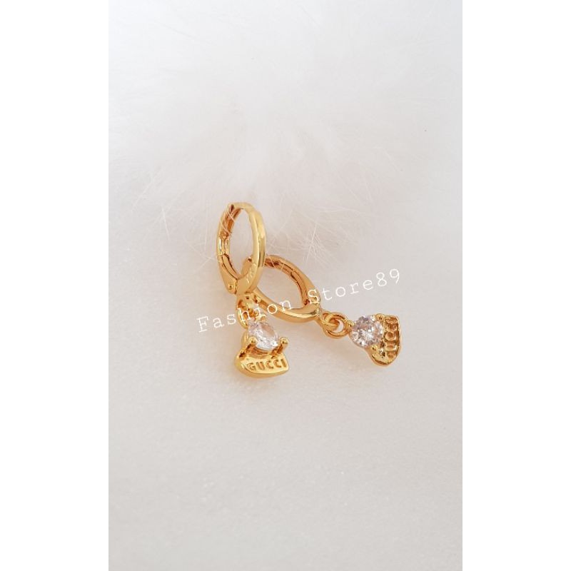 Anting GCxp jurai bestseller anting impor replica emas branded perhiasan lapis emas paling laris