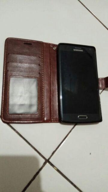 Leather Flip Cover Wallet Samsung Galaxy Note Edge Case