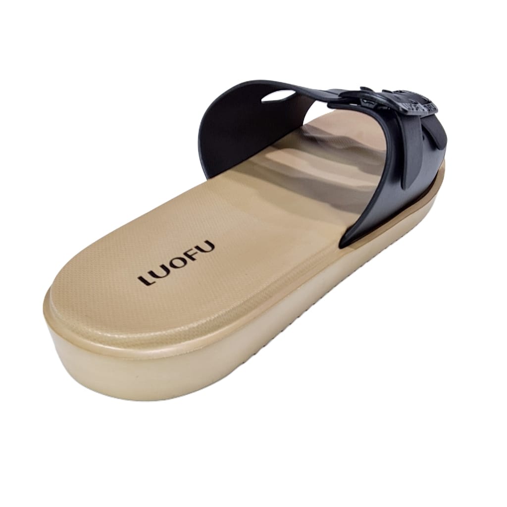 LUOFU ORIGINAL jelly sandal karet empuk murah pria selop cowok ban 2 import sendal E6208G2SE