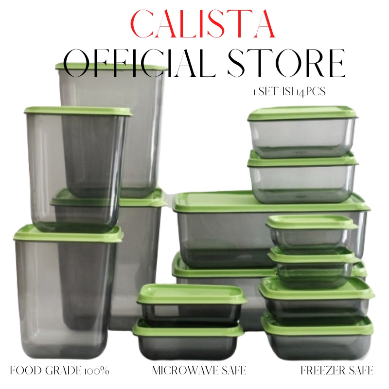 FOOD CONTAINER/CALISTA FOOD CONTAINER/FOOD PREPARATION/FOOD ORGANIZER/FOOD STORAGE/SMOKE 14 PCS