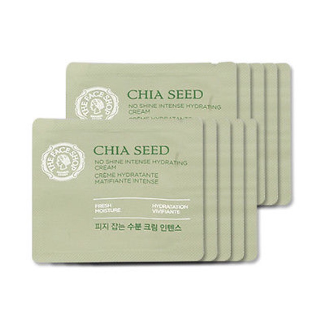 The Faceshop Chia Seed No Shine Intense Hydrating Cream Sample/ Tester/ Sachet