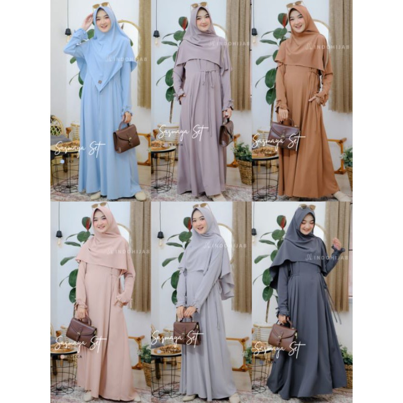 Ready Sasmaya Set size XL Lady Zara Crepe by IDB