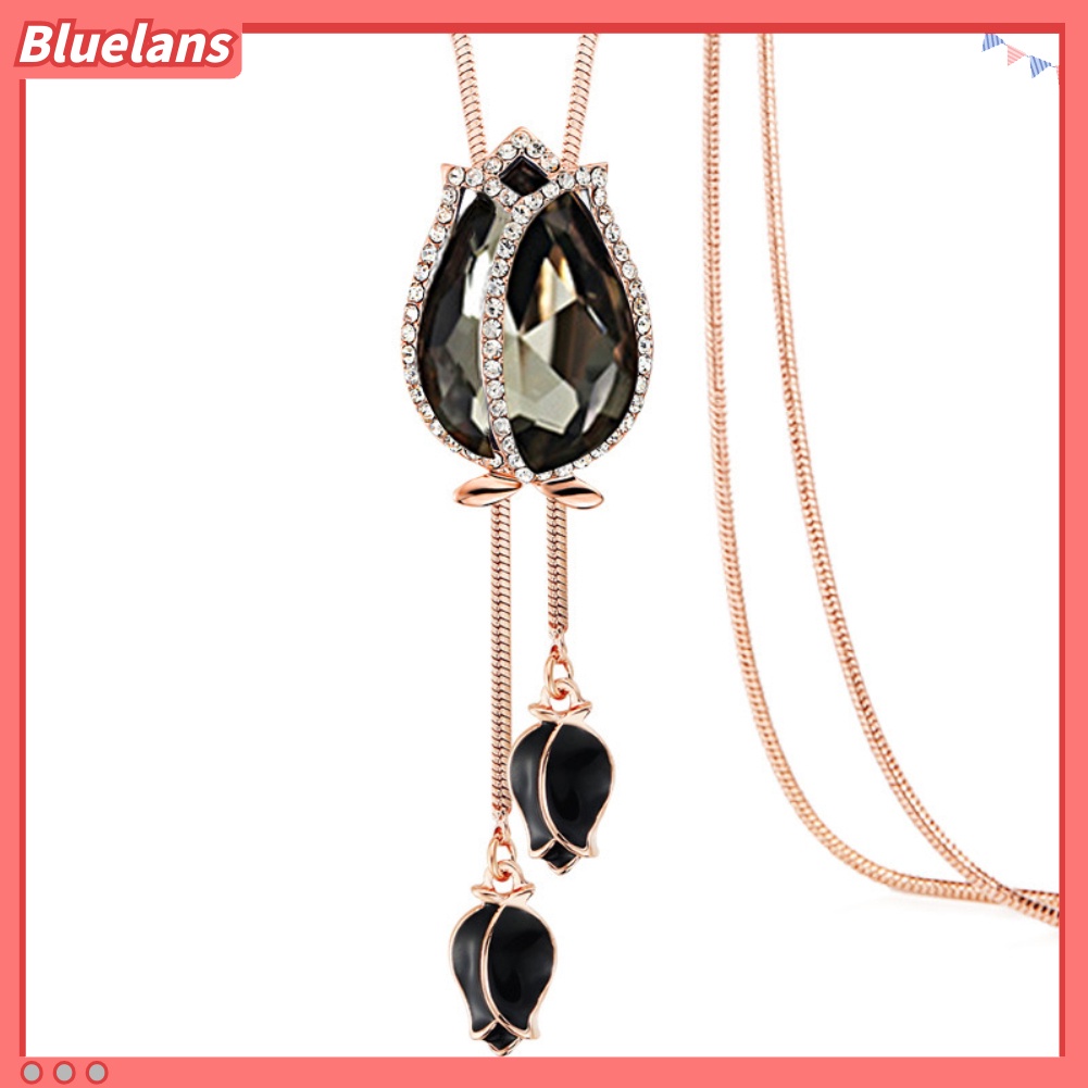 Bluelans Fashion Women Long Dress Sweater Chain Tulip Pendant Ornament Necklace Jewelry