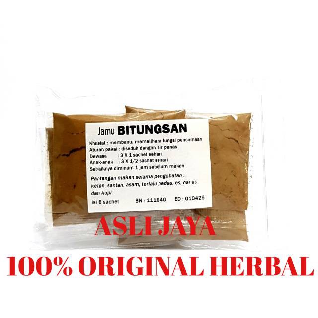 

Promo Jamu Bitungsan (Isi 6 sachet) - Obat Maag Herbal