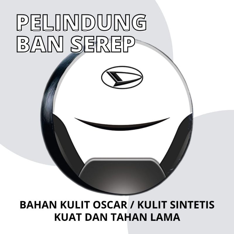 Cover Ban/Sarung Ban Serep Daihatsu Terios Hitam Putih