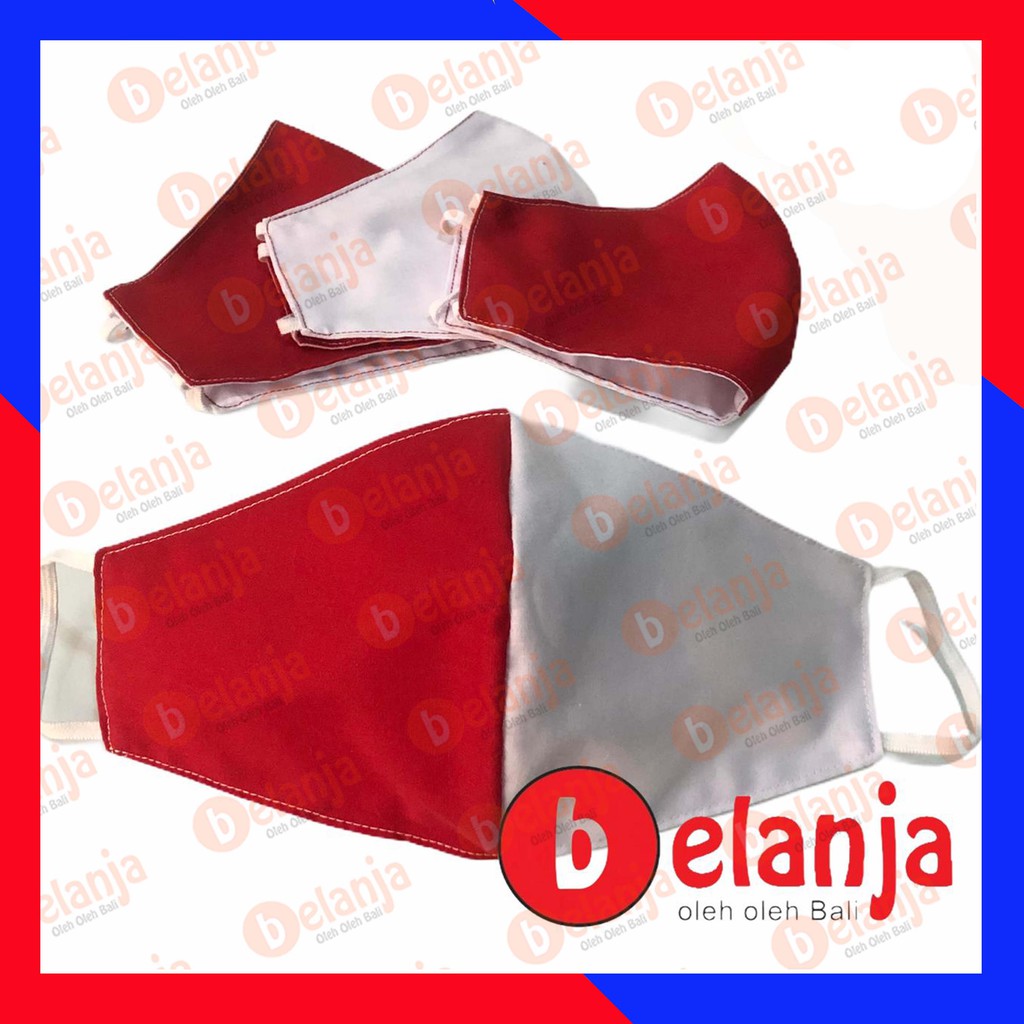 Masker kain bendera merah putih 2ply pernak pernik kemerdekaan masker anak masker dewasa