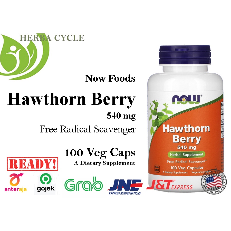 Now Food Hawthorn Berry 540 mg 100 VegCaps Now Hawthorn ORI USA