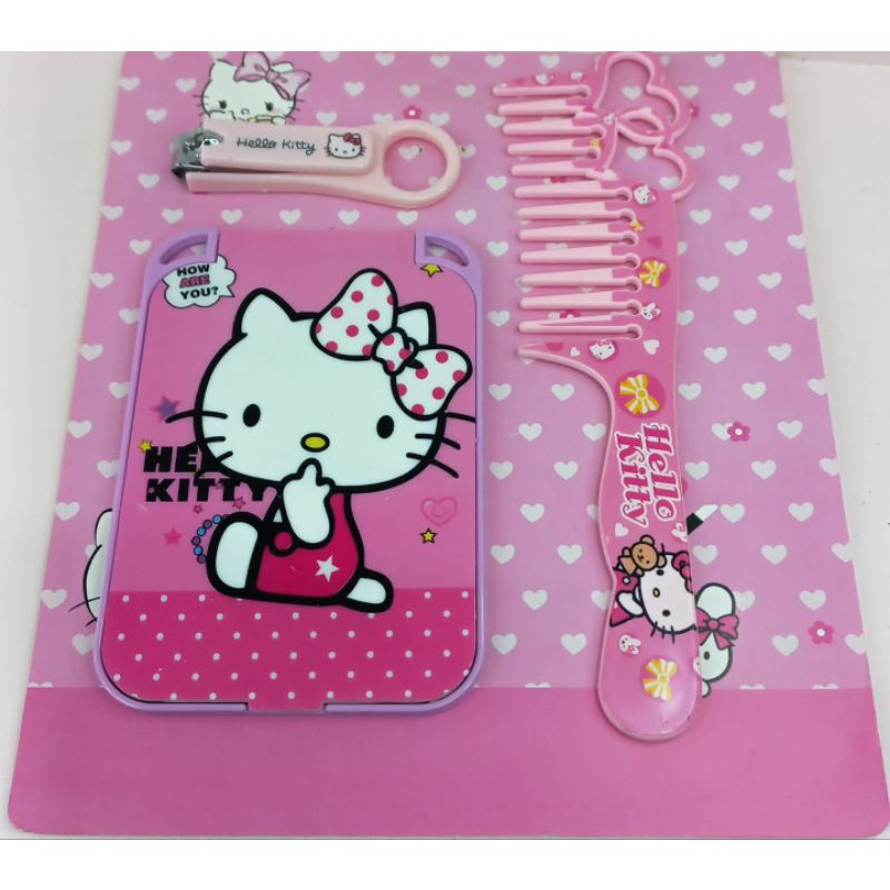 Kaca Sisir Gunting Kuku 1 Set Karakter Lucu