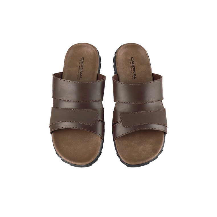 SANDAL SLIDE PRIA CARDINAL ORIGINAL CASUAL TERBARU COKLAT CA02