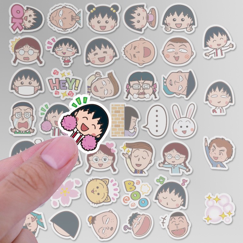 CM001 – Sticker / Stiker / Alat Tulis Anime Manga Cosplay Jepang Chibi Maruko Chan