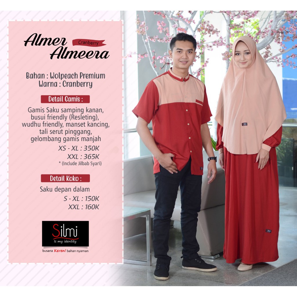 Gamis Syari Couple Wolfis Premium + Khimar