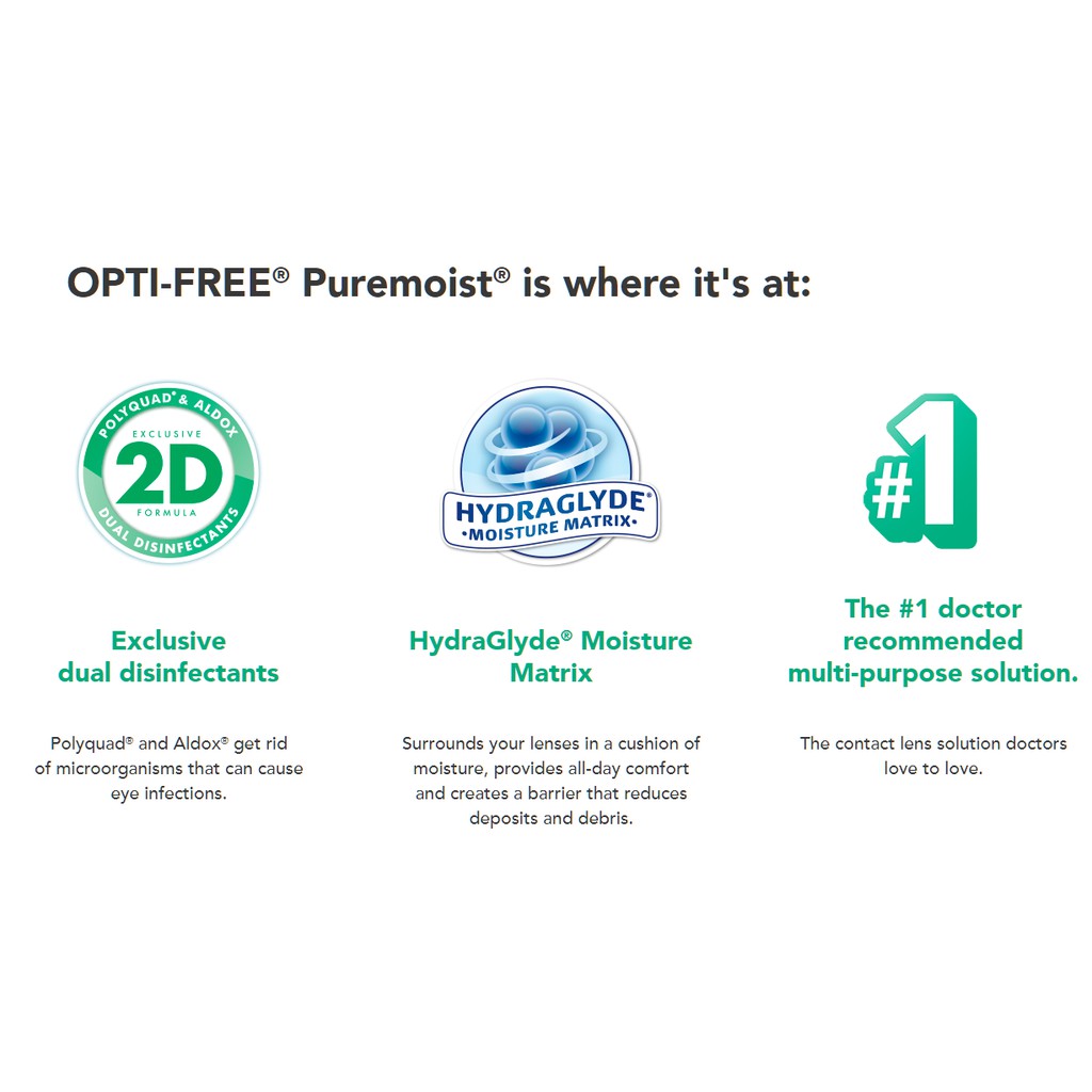 EYELOVIN OPTI-FREE Puremoist (Solution) 300ML