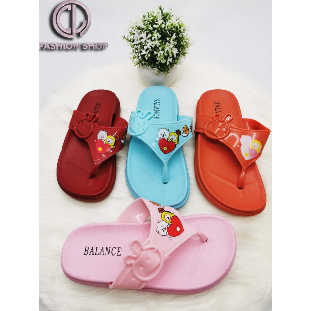 SANDAL  JEPIT ANAK PEREMPUAN BALANCE MURAH BERKUALITAS BAHAN KARET JELLY  SIZE 24-35