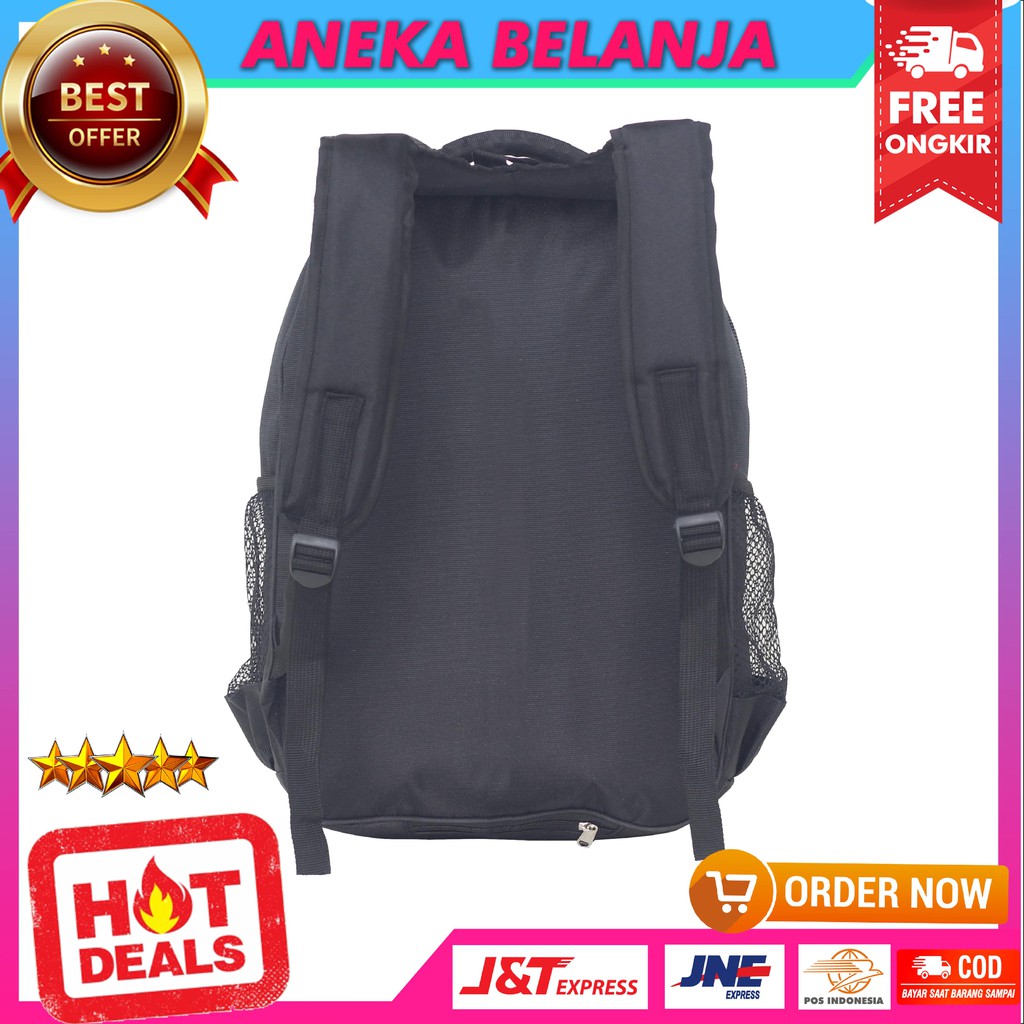 BACKPACK SEKOLAH COWOK ALFITO JARING SPIDER HITAM TAS RANSEL LAPTOP MURAH MULTIFUNGSI BERKUALITAS