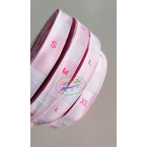 

Nainalabel - LABEL SIZE WOVEN PREMIUM 120 Pcs - Bordir halus - Anti Luntur