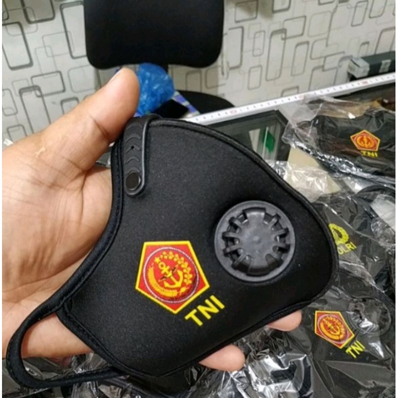 masker logo tni polri kualita premium