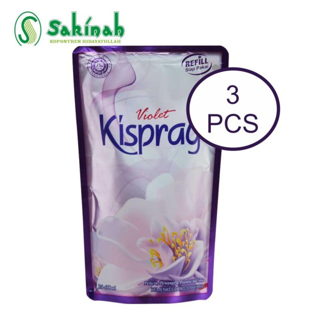 Kispray Violet Pelembut Dan Pelicin Pakaian 300ml- 3pcs