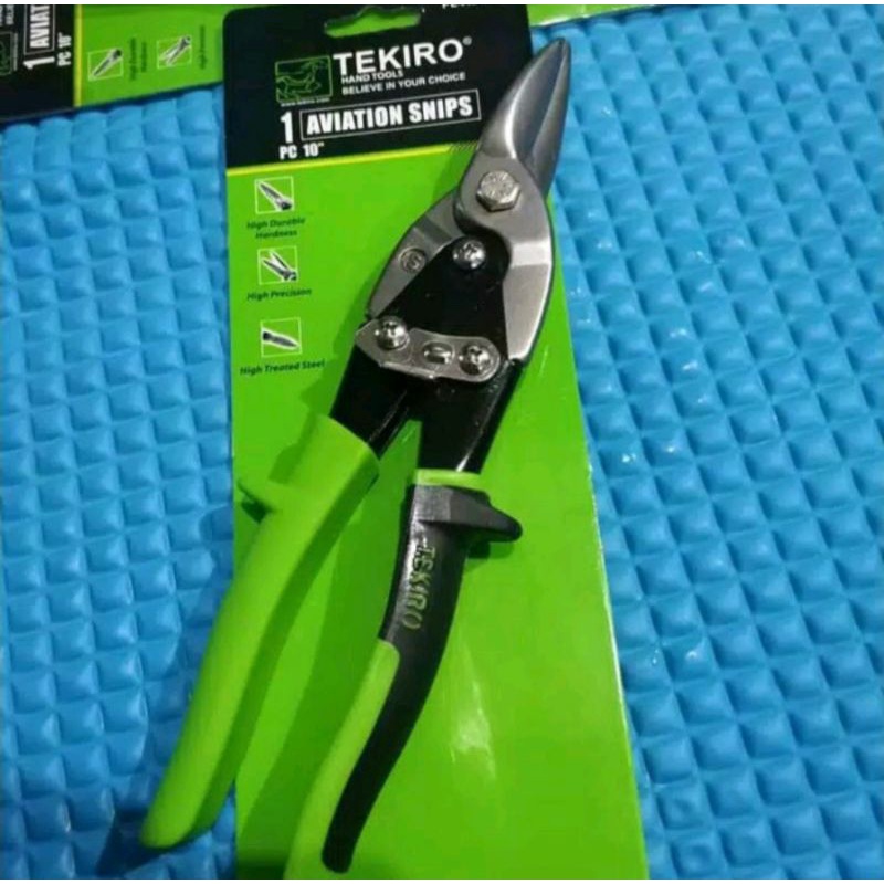 TEKIRO Gunting Hollow 10 Inch Baja Ringan Gunting Seng Aviation Snips