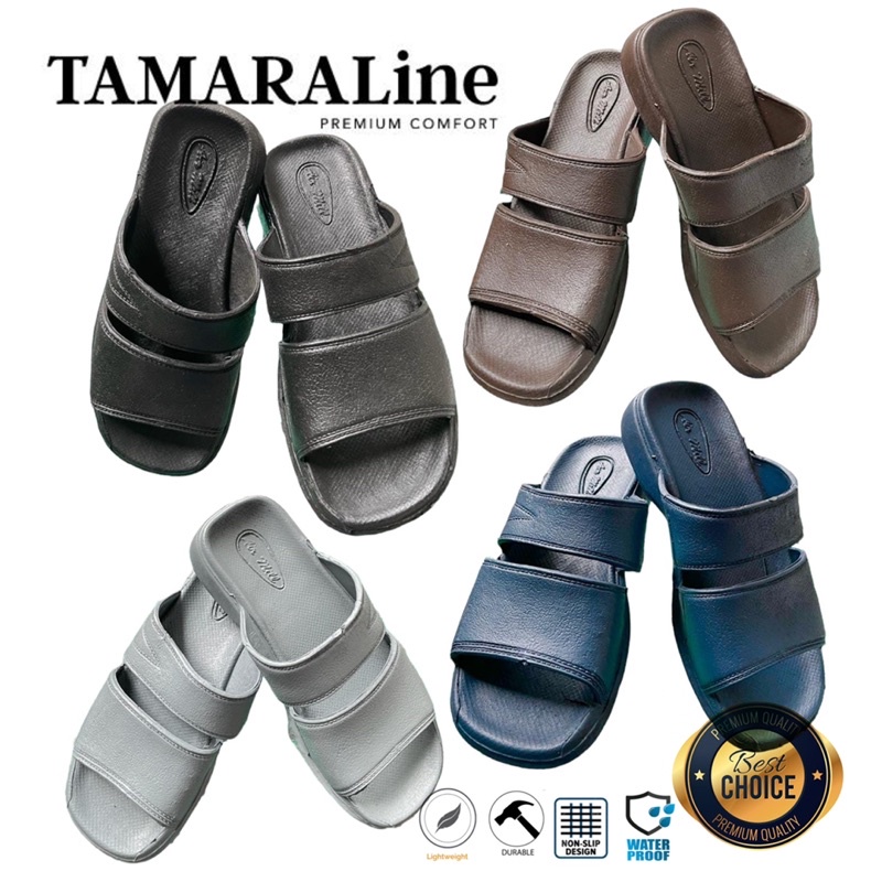 Sandal Selop Slide Slip on Karet Pria Dewasa / Remaja - TAMARALINE 68 / Bahan Premium Lentur Empuk Ringan Kuat Anti Slip Anti Air / Model Sandal Casual Santai Rumah Hotel Outdoor Kamar Mandi Murah Original