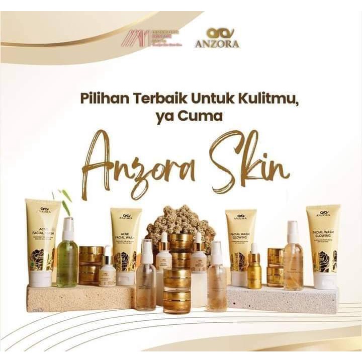 Paket Perawatan Wajah Paket Glow Dan Paket Acne Skincare Anzora Original BPOM halal - Anzora Skincare - Anzora Cream