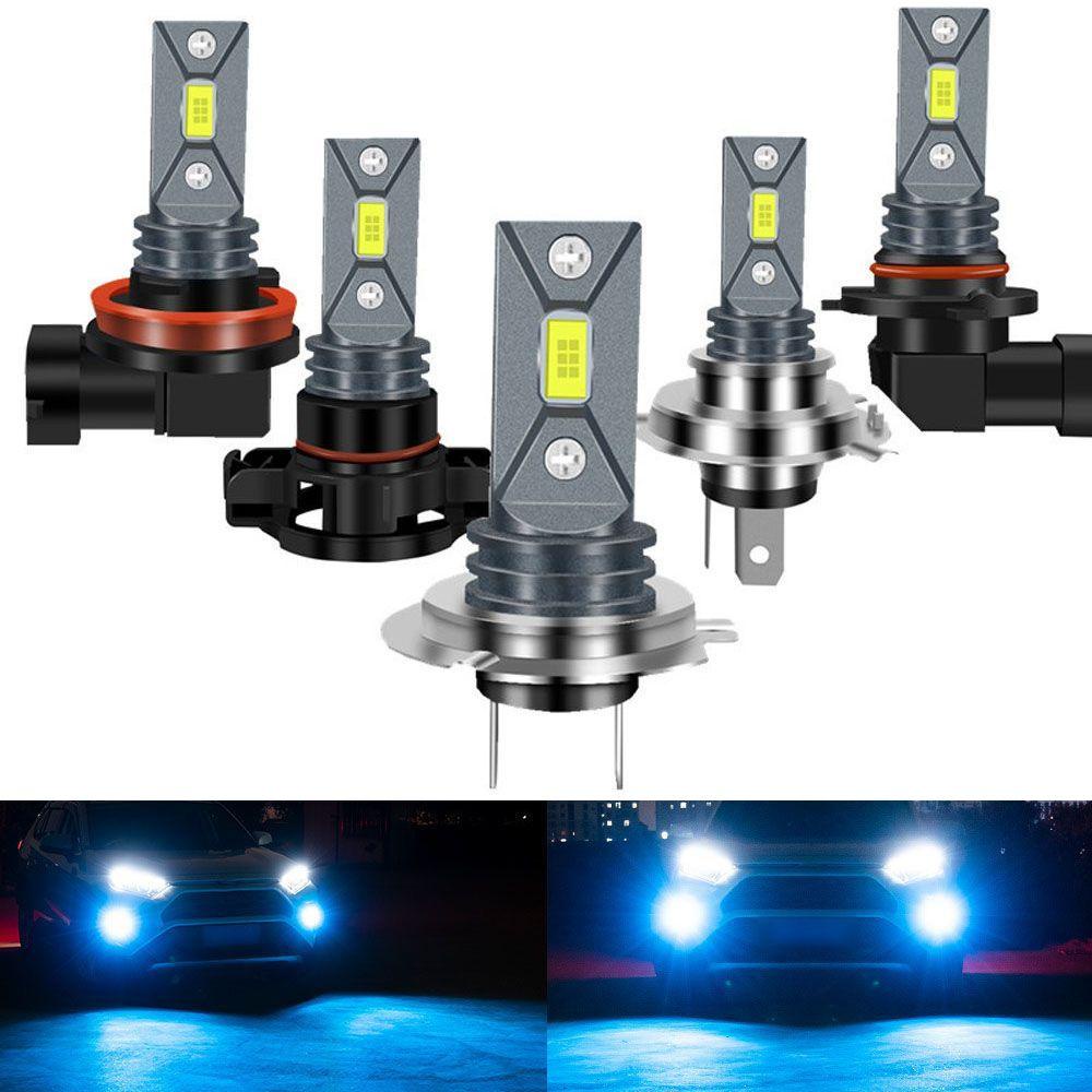 Populer 2pcs Lampu Kabut Mobil Biru Hi/Low Kit Beam COB LED Super Terang DRL