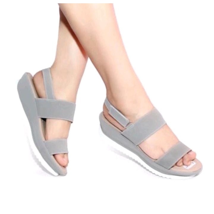 SANDAL TALI CASUAL TERMURAH PALING TRENDY WARNA NUDE ELEGANT WEDGES