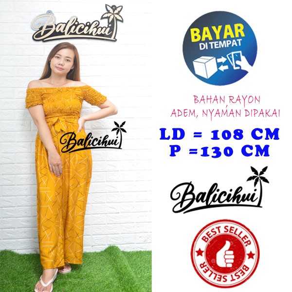 Balicihui Jumpsuit Sabrina Wanita Jumpsuit Panjang Sabrina jamsuit Sabrina Bali Jumpsuit Fit to XL