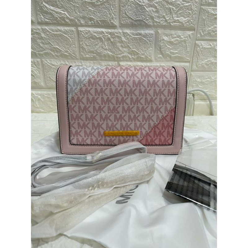 Tas Wanita Sling Bag Cross Body Michael Kors Leather Original pink putih merah muda ori murah asli