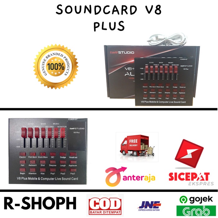 Soundcard V8+ V8 Plus V8Plus Mixer Original TAFFSTUDIO With Bluetooth