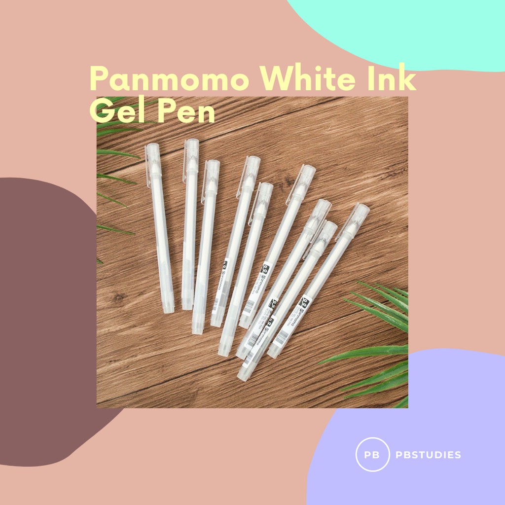 

PANMOMO WHITE INK GEL PEN BOLPEN TINTA PUTIH JOURNALING