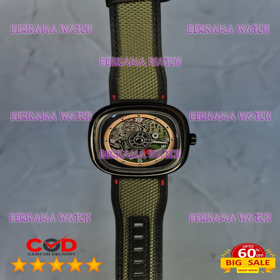 NEW ARRIVAL JAM PRIA BRANDED SEVENFRIDAY T SERIES ASIAN ETA BOX ORI STRAP NILON JAM PRIA KASUAL JAM 